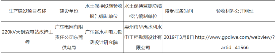 2019年3月21日-220kV大朗变电站改造工程水土保持设施自主验收报备公示.png