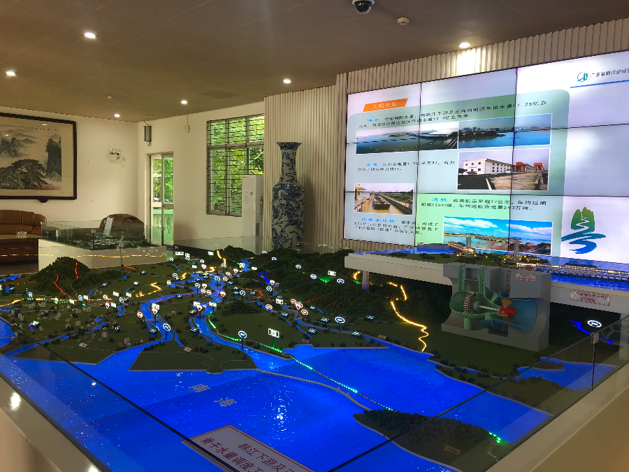 沙盘模型展示厅——韩江下游及三角洲骨干水量调度工程体系沙盘模型