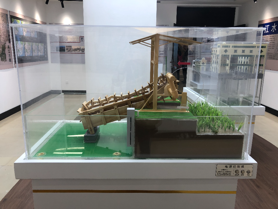韩江水利史展示厅——龙骨水车互动模型